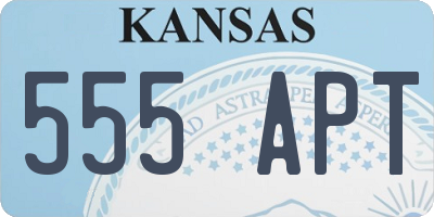 KS license plate 555APT