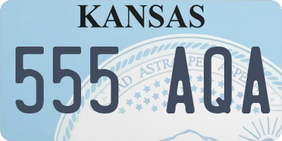 KS license plate 555AQA