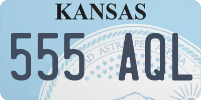 KS license plate 555AQL