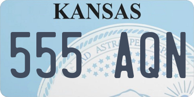 KS license plate 555AQN