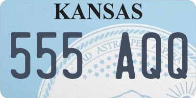 KS license plate 555AQQ