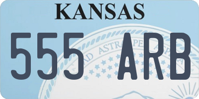 KS license plate 555ARB