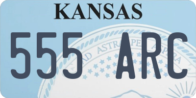 KS license plate 555ARC