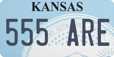 KS license plate 555ARE