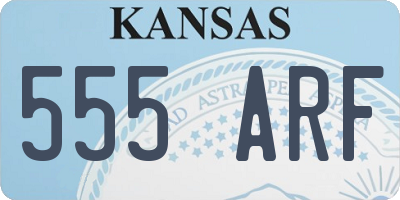 KS license plate 555ARF