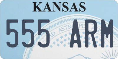 KS license plate 555ARM