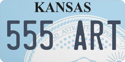 KS license plate 555ART