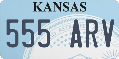 KS license plate 555ARV