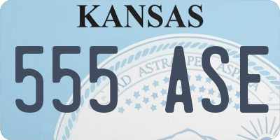 KS license plate 555ASE