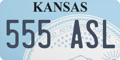 KS license plate 555ASL