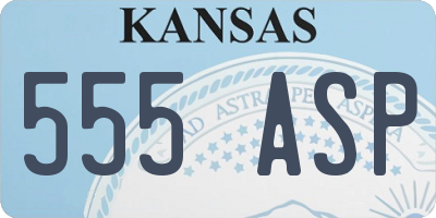 KS license plate 555ASP