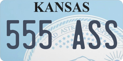 KS license plate 555ASS