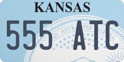 KS license plate 555ATC