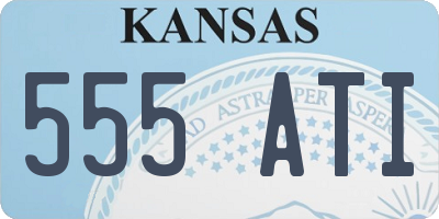 KS license plate 555ATI