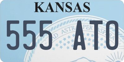 KS license plate 555ATO