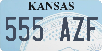 KS license plate 555AZF