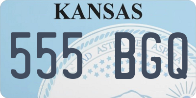 KS license plate 555BGQ