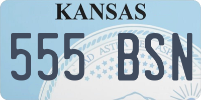 KS license plate 555BSN