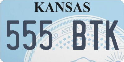 KS license plate 555BTK