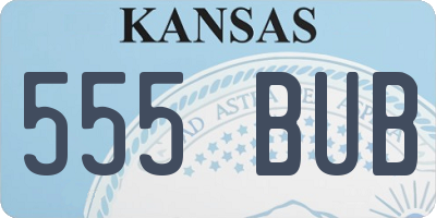 KS license plate 555BUB