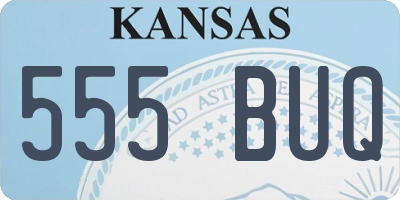 KS license plate 555BUQ