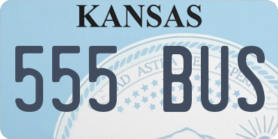 KS license plate 555BUS