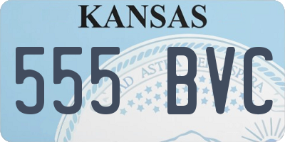 KS license plate 555BVC