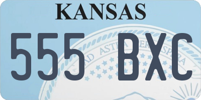 KS license plate 555BXC