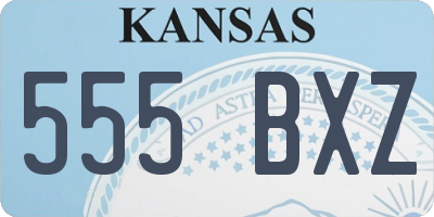KS license plate 555BXZ