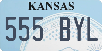 KS license plate 555BYL