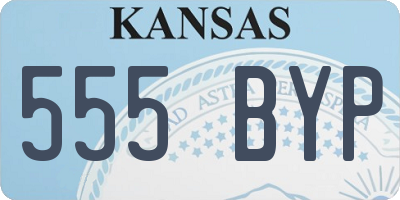 KS license plate 555BYP