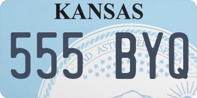 KS license plate 555BYQ