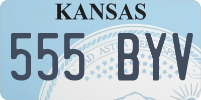 KS license plate 555BYV