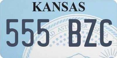 KS license plate 555BZC