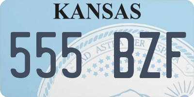 KS license plate 555BZF