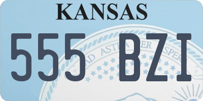 KS license plate 555BZI