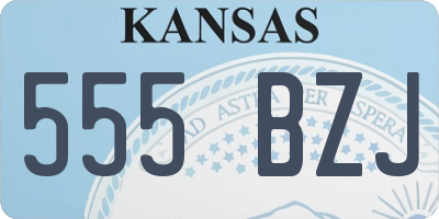 KS license plate 555BZJ