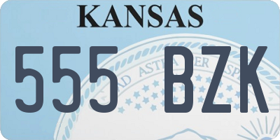 KS license plate 555BZK