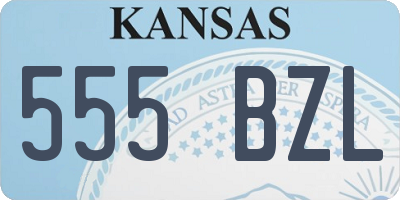 KS license plate 555BZL