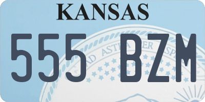 KS license plate 555BZM