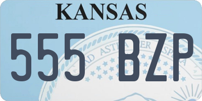 KS license plate 555BZP