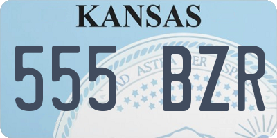 KS license plate 555BZR
