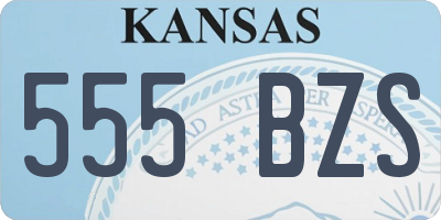 KS license plate 555BZS
