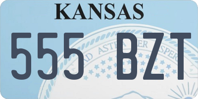 KS license plate 555BZT