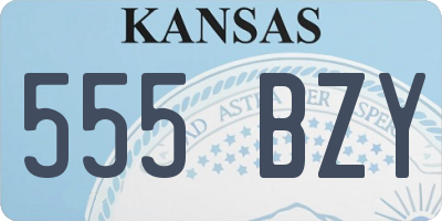 KS license plate 555BZY