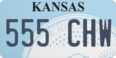 KS license plate 555CHW