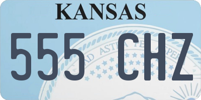 KS license plate 555CHZ