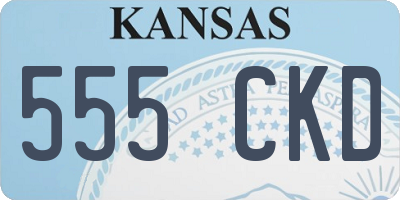 KS license plate 555CKD