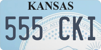 KS license plate 555CKI