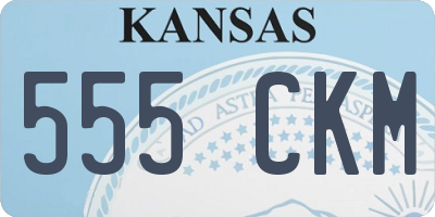 KS license plate 555CKM